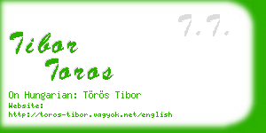 tibor toros business card