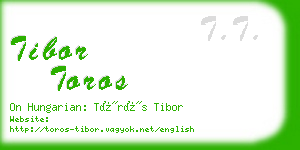 tibor toros business card